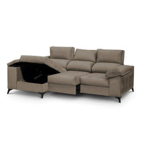 SOFÁ CHAISE LONGUE "DANTE" | VISON | IZQUIERDO - Muebles San Andres