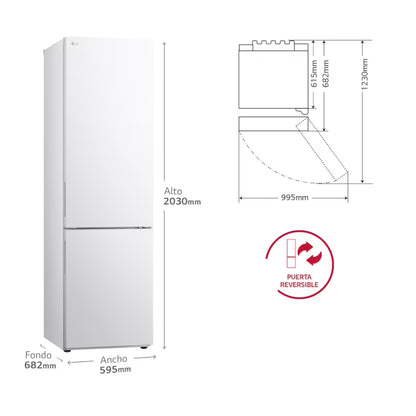 FRIGORÍFICO LG GBV22NCDSW BLANCO | 277L / 110L