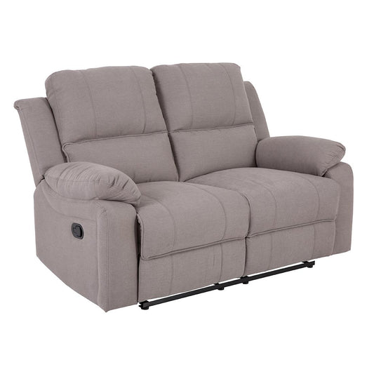 SOFÁ 2 PLAZAS "VERA" RELAX MANUAL | GRIS CLARO - Muebles San Andres