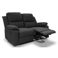 SOFÁ 2 PLAZAS "VERA" RELAX MANUAL | GRIS OSCURO - Muebles San Andres
