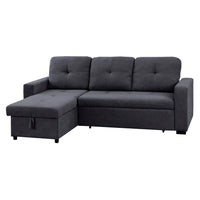 SOFÁ CHAISE LONGUE 2 PLAZAS "KLEO" REVERSIBLE | GRIS - Muebles San Andres