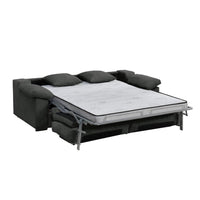 SOFÁ CAMA 3 PLAZAS "ATLAS" | GRIS OSCURO - Muebles San Andres
