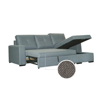 SOFÁ CAMA CHAISE LONGUE "AZORES" | CHOCOLATE | REVERSIBLE - Muebles San Andres