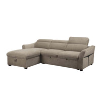 SOFÁ CAMA CHAISE LONGUE "CALÍOPE" | MARRÓN | IZQUIERDO - Muebles San Andres