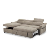 SOFÁ CAMA CHAISE LONGUE "CALÍOPE" | MARRÓN | IZQUIERDO - Muebles San Andres