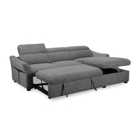 SOFÁ CAMA CHAISE LONGUE "CALÍOPE" | ANTRACITA | DERECHO - Muebles San Andres