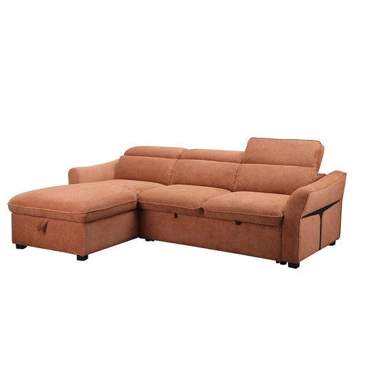 SOFÁ CAMA CHAISE LONGUE "CALÍOPE" | CARAMELO | IZQ - Muebles San Andres
