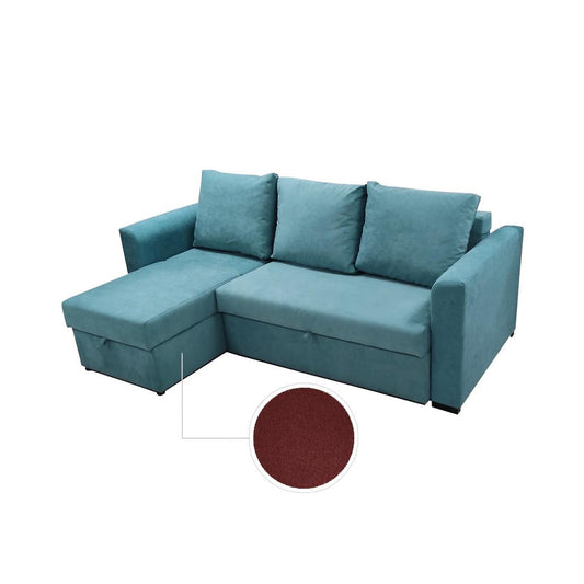 SOFÁ CAMA CHAISE LONGUE "FALÚA" | ROJO - Muebles San Andres