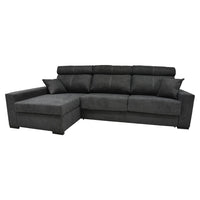 SOFÁ CAMA CHAISE LONGUE "FRAGATA" | GRIS OSCURO | IZQUIERDO - Muebles San Andres
