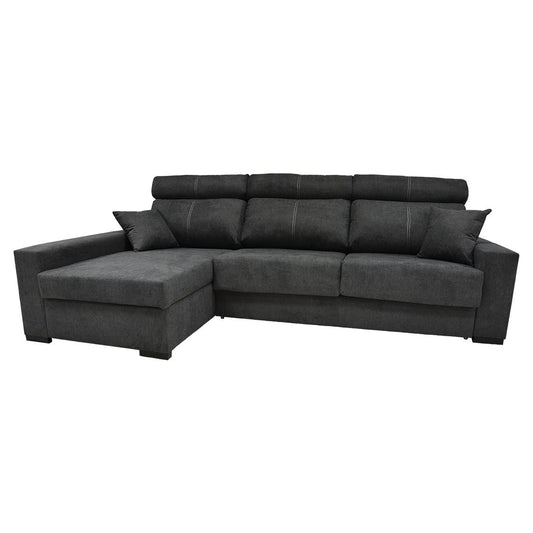 SOFÁ CAMA CHAISE LONGUE "FRAGATA" | GRIS OSCURO | IZQUIERDO - Muebles San Andres