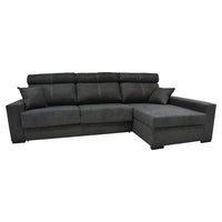 SOFÁ CAMA CHAISE LONGUE "FRAGATA" | GRIS OSCURO | DERECHO - Muebles San Andres