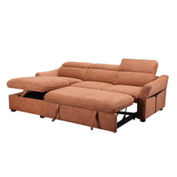 SOFÁ CAMA CHAISE LONGUE "CALÍOPE" | CARAMELO | IZQ - Muebles San Andres
