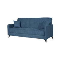 SOFÁ CAMA LIBRO "LUCA" | AZUL - Muebles San Andres