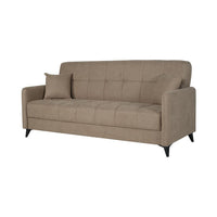 SOFÁ CAMA LIBRO "LUCA" | MARRÓN - Muebles San Andres