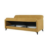 SOFÁ CAMA LIBRO "LUCA" | MOSTAZA - Muebles San Andres