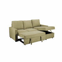 SOFÁ CAMA CHAISE LONGUE "VIRGINIA" REVERSIBLE | GRIS - Muebles San Andres