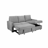 SOFÁ CAMA CHAISE LONGUE "VIRGINIA" | AMARILLO - Muebles San Andres