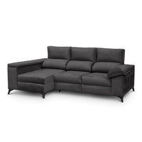 SOFÁ CHAISE LONGUE "DANTE" | ANTRACITA | IZQUIERDO - Muebles San Andres