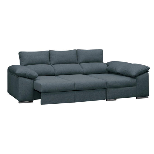 SOFÁ CHAISE LONGUE 3 PLAZAS "CIMA" | AZUL | DER - Muebles San Andres