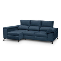 SOFÁ CHAISE LONGUE "DANTE" | AZUL | IZQUIERDO - Muebles San Andres