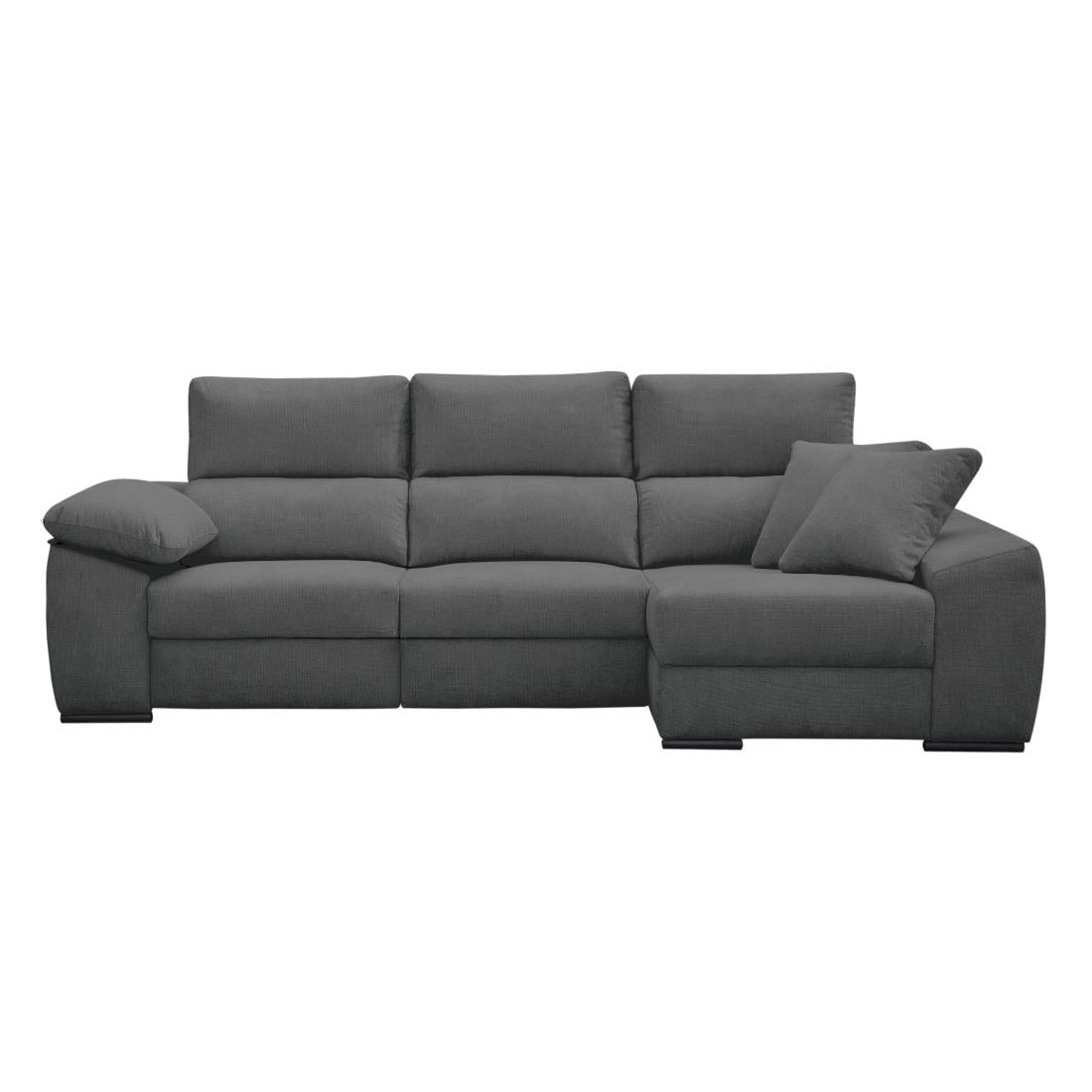 SOFÁ CHAISE LONGUE "BEIRUT" | GRIS | DERECHO - Muebles San Andres
