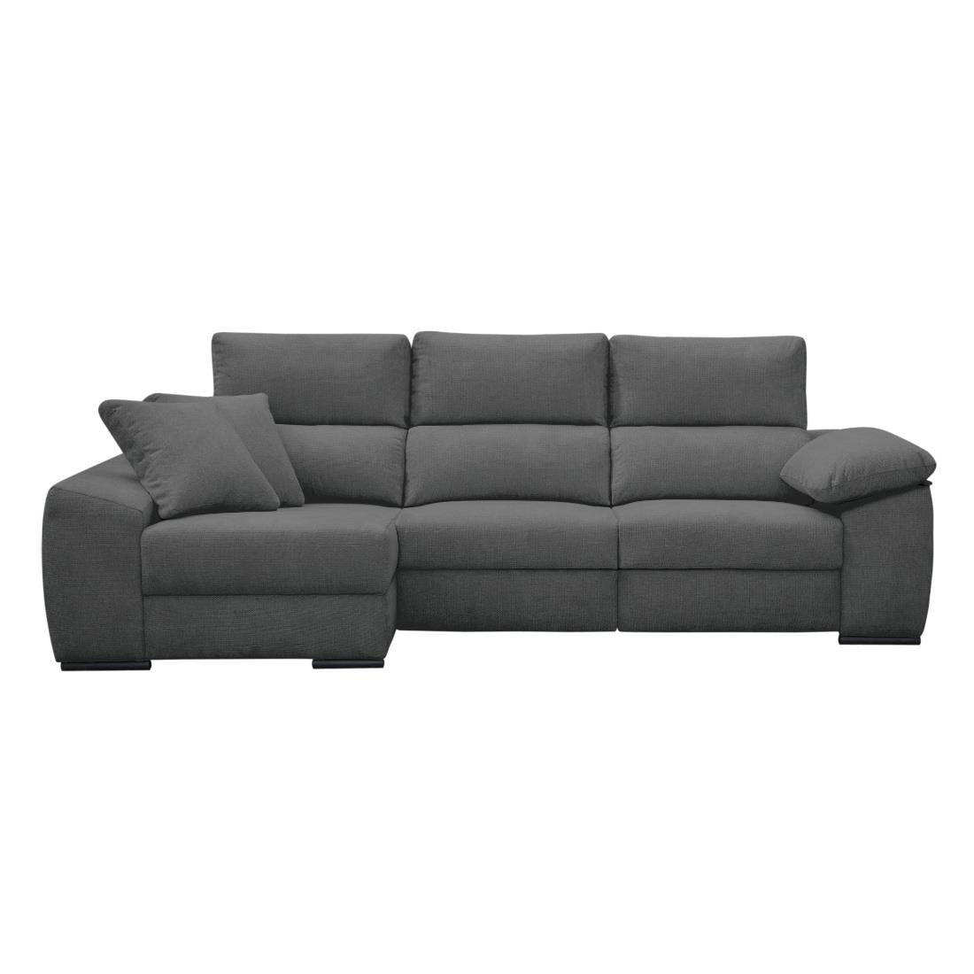 SOFÁ CHAISE LONGUE "BEIRUT" | GRIS | IZQUIERDO - Muebles San Andres