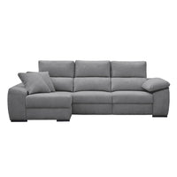 SOFÁ CHAISE LONGUE "BEIRUT" | GRIS CLARO | IZQ - Muebles San Andres