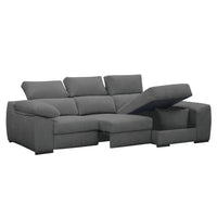 SOFÁ CHAISE LONGUE "BEIRUT" | GRIS | DERECHO - Muebles San Andres