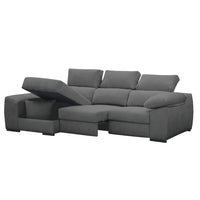 SOFÁ CHAISE LONGUE "BEIRUT" | GRIS | IZQUIERDO - Muebles San Andres