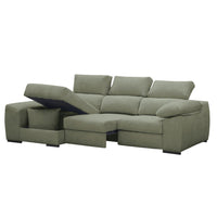 SOFÁ CHAISE LONGUE "BEIRUT" | ALLEGRA VERDE | IZQ - Muebles San Andres