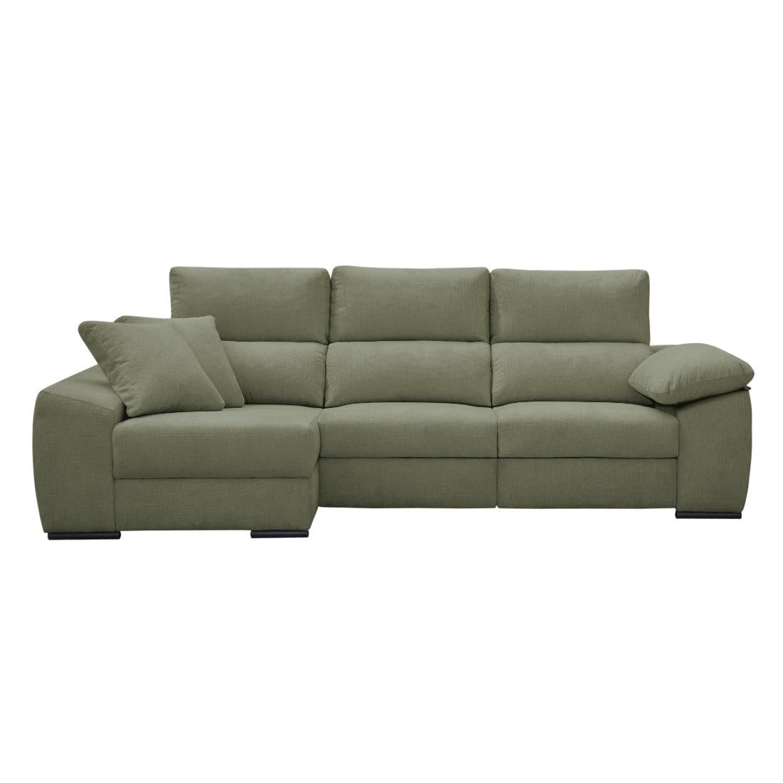 SOFÁ CHAISE LONGUE "BEIRUT" | ALLEGRA VERDE | IZQ - Muebles San Andres