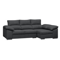 SOFÁ CHAISE LONGUE 3 PLAZAS "CIMA" | GRIS OSCURO | DERECHO - Muebles San Andres