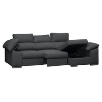 SOFÁ CHAISE LONGUE 3 PLAZAS "CIMA" | GRIS OSCURO | DERECHO - Muebles San Andres
