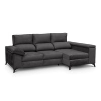SOFÁ CHAISE LONGUE "DANTE" | ANTRACITA | DERECHO - Muebles San Andres