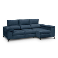 SOFÁ CHAISE LONGUE "DANTE" | AZUL | DERECHO - Muebles San Andres