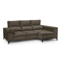 SOFÁ CHAISE LONGUE "DANTE" | MARRÓN | DERECHO - Muebles San Andres