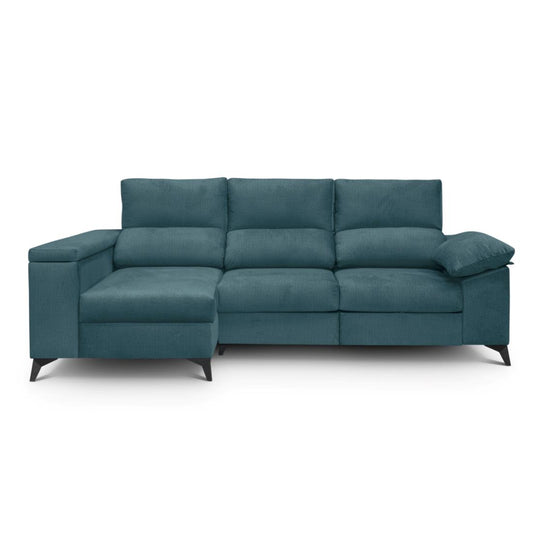 SOFÁ CHAISE LONGUE "DANTE" | VERDE | IZQUIERDO - Muebles San Andres