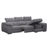 SOFÁ CHAISE LONGUE "BEIRUT" | GRIS OSC | DERECHO - Muebles San Andres