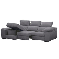 SOFÁ CHAISE LONGUE "BEIRUT" | GRIS OSC | IZQUIERDO - Muebles San Andres
