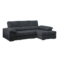 SOFÁ CAMA CHAISE LONGUE "SAMUEL" | GRIS OSCURO | DERECHO - Muebles San Andres