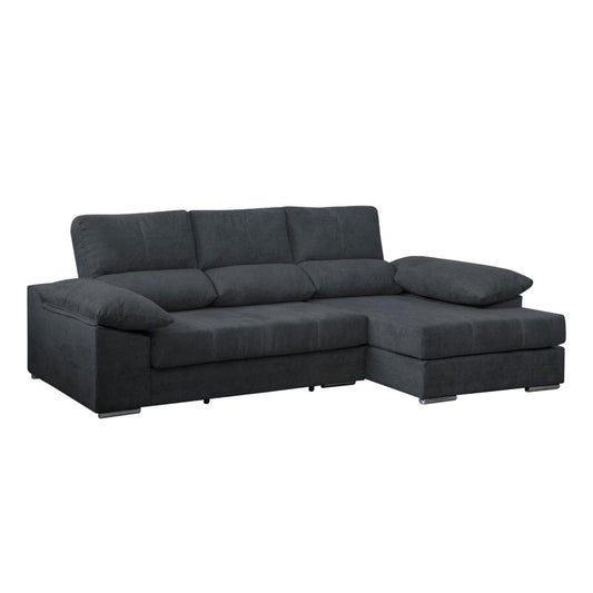 SOFÁ CAMA CHAISE LONGUE "SAMUEL" | GRIS OSCURO | DERECHO - Muebles San Andres