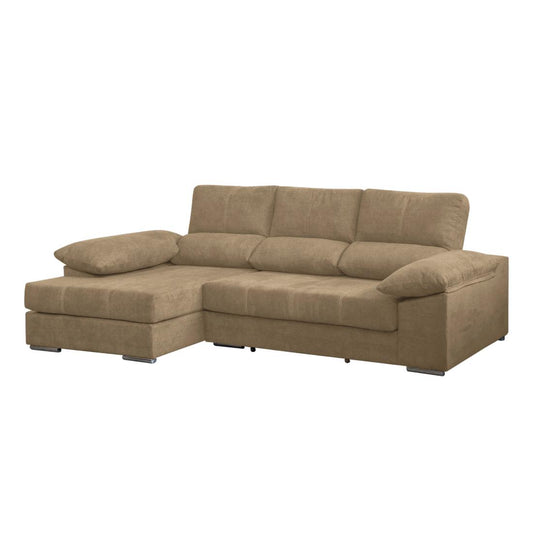 SOFÁ CAMA CHAISE LONGUE "SAMUEL" | CAFÉ | IZQUIERDO - Muebles San Andres