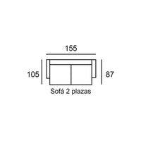 SOFÁ 2 PLAZAS "TESLA" | TURQUESA - Muebles San Andres