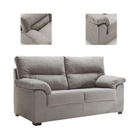 SOFÁ 2 PLAZAS "TESLA" | GRIS CLARO - Muebles San Andres